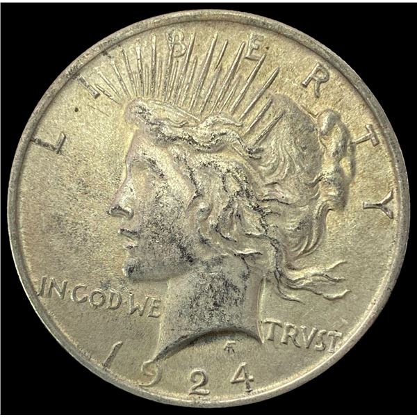 1924 SILVER Peace Dollar CHOICE AU