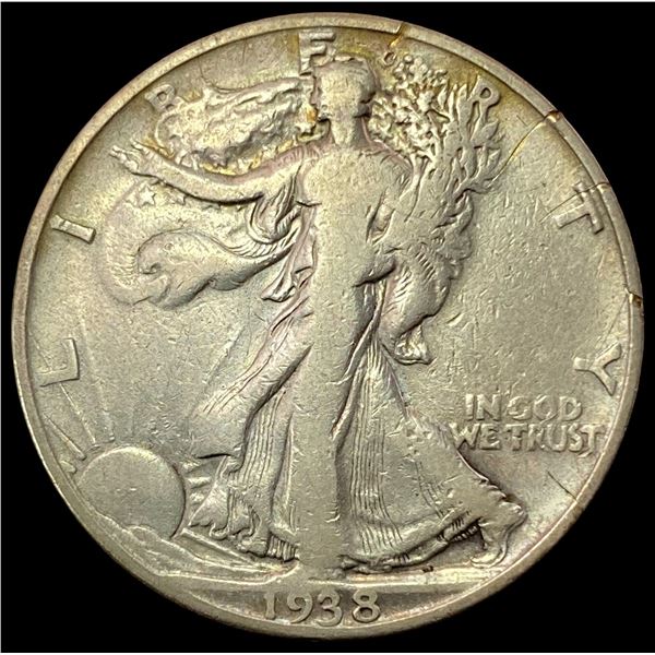 1938-D SILVER Walking Liberty Half Dollar LIGHTLY CIRCULATED