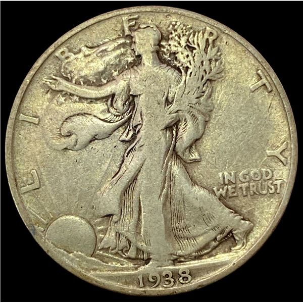 1938-D SILVER Walking Liberty Half Dollar LIGHTLY CIRCULATED