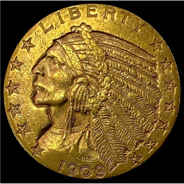 1909-D GOLD Indian Head Half Eagle $5 UNCIRCULATED