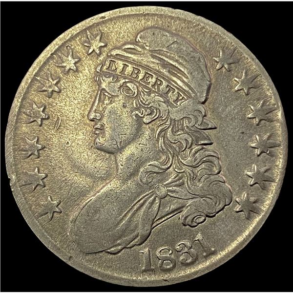 1831 SILVER Capped Bust Half Dollar ABOUT UNCIRCULATED