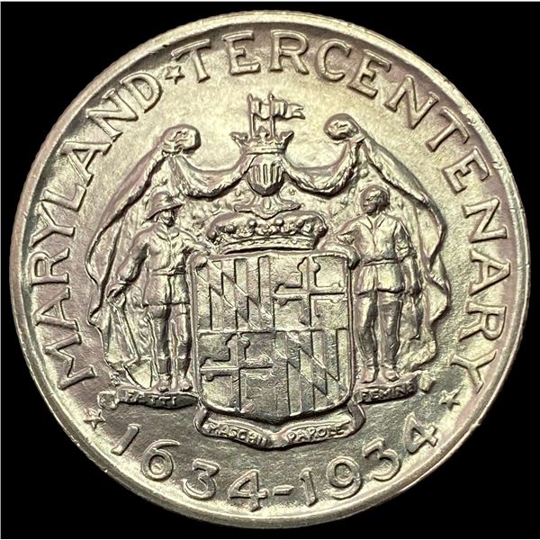 1934 SILVER Maryland Tercentenary Half Dollar CHOICE BU
