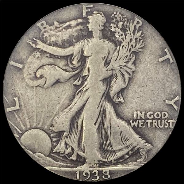 1938-D Walking Liberty Half Dollar LIGHTLY CIRCULATED