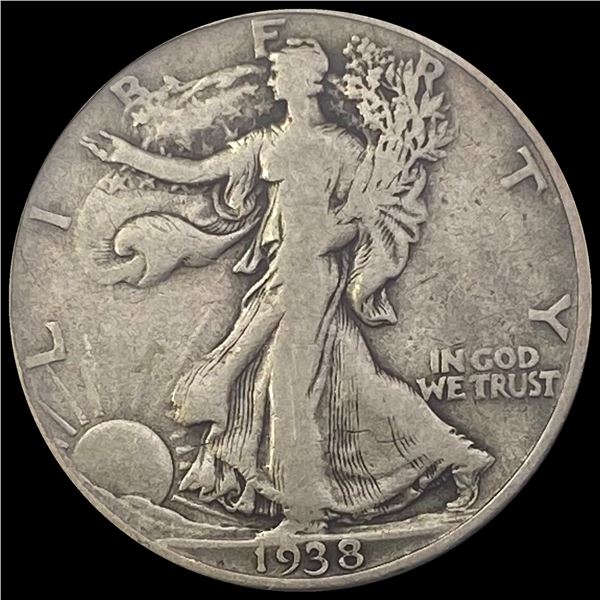 1938-D Walking Liberty Half Dollar LIGHTLY CIRCULATED