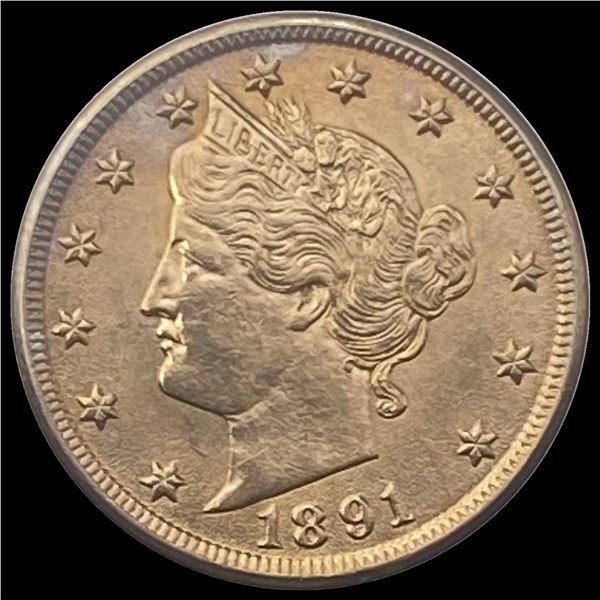 1891 Liberty Head Nickel CHOICE BU