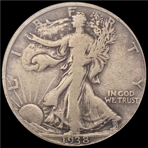 1938-D Walking Liberty Half Dollar LIGHTLY CIRCULATED
