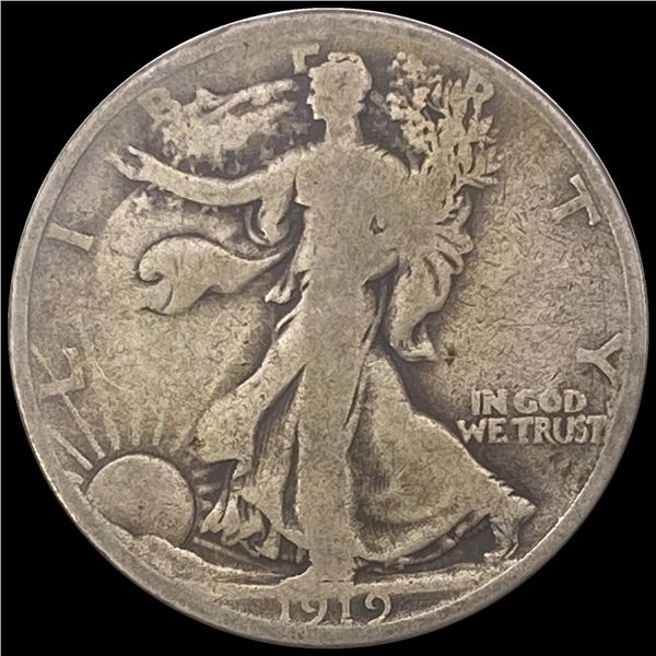 1919-D Walking Liberty Half Dollar LIGHTLY CIRCULATED