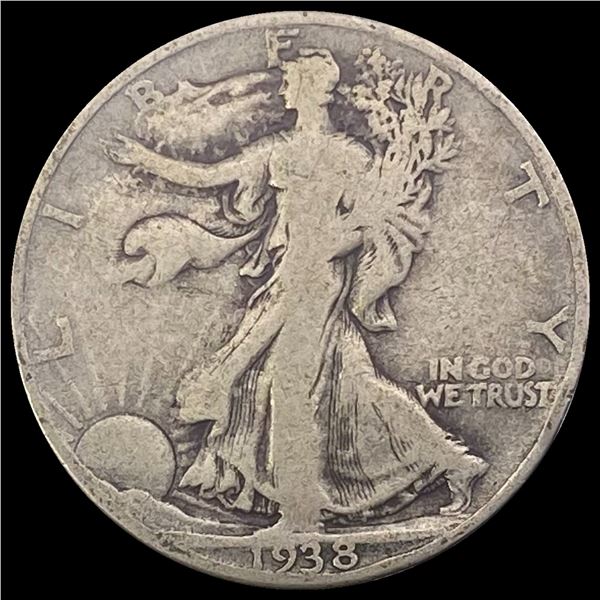 1938-D Walking Liberty Half Dollar LIGHTLY CIRCULATED