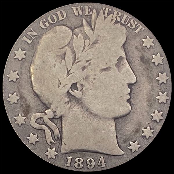 1894-O Barber Half Dollar LIGHTLY CIRCULATED