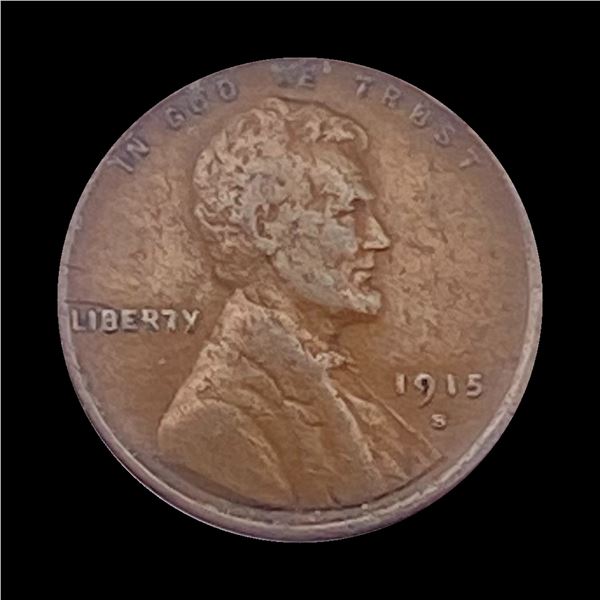 1915-S Lincoln Wheat Cent LIGHTLY CIRCULATED