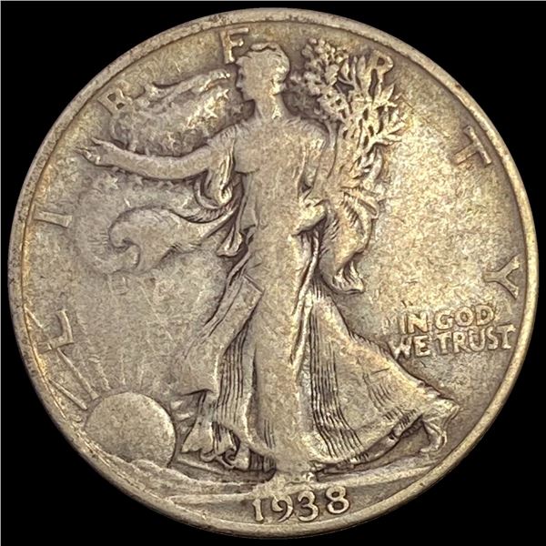 1938-D Walking Liberty Half Dollar LIGHTLY CIRCULATED
