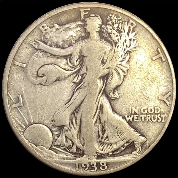 1938-D Walking Liberty Half Dollar LIGHTLY CIRCULATED