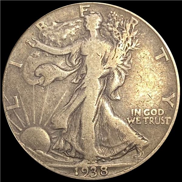 1938-D Walking Liberty Half Dollar LIGHTLY CIRCULATED
