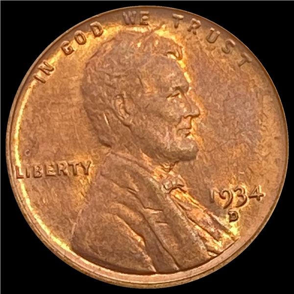 1934-D Lincoln Wheat Cent GEM BU