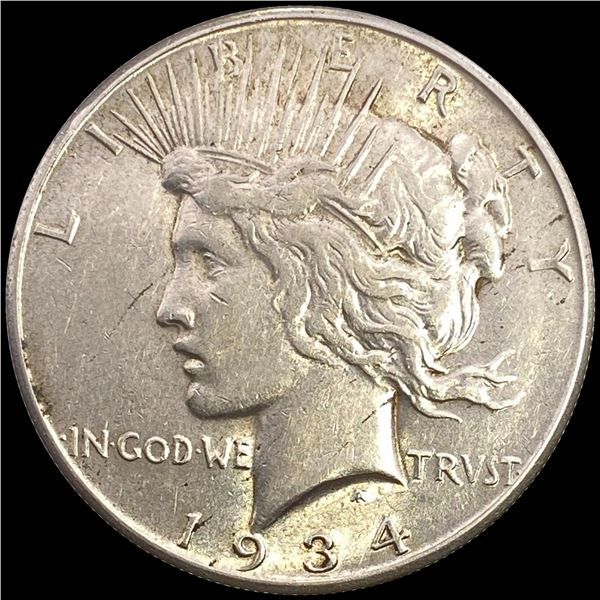 1934-S Peace Dollar CHOICE AU