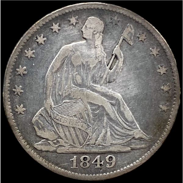 1849-O Silver Half Dollar (Seated Liberty) LIGHTLY CIRCULATED