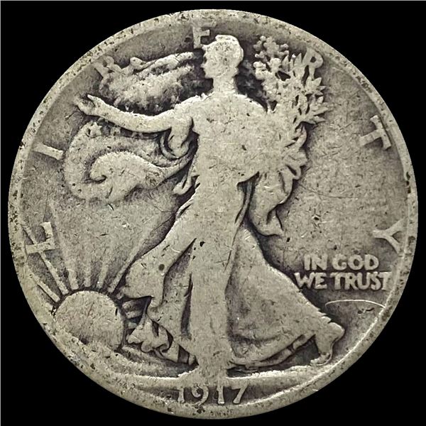 1917 Silver Walking Liberty Half Dollar LIGHTLY CIRCULATED