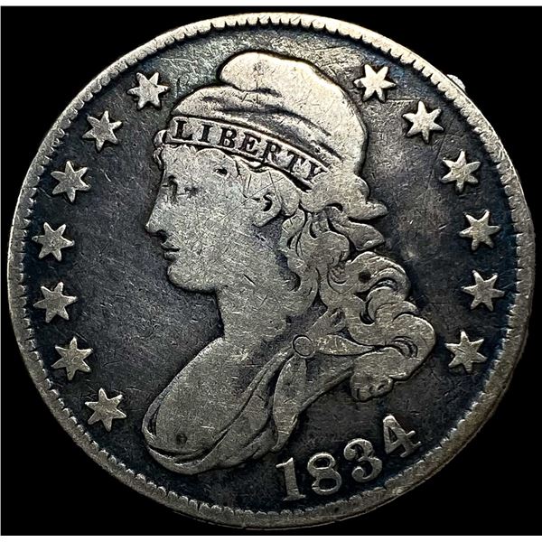1834 Capped Bust Half Dollar LIGHTLY CIRCULATED