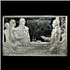 Image 1 : This is a silver bicentennial commemorative ingot. It depicts a historical scene related to the Amer