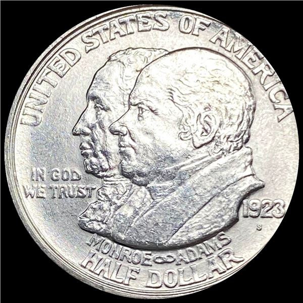 1923-S Silver Monroe Doctrine Half Dollar CLOSELY UNCIRCULATED