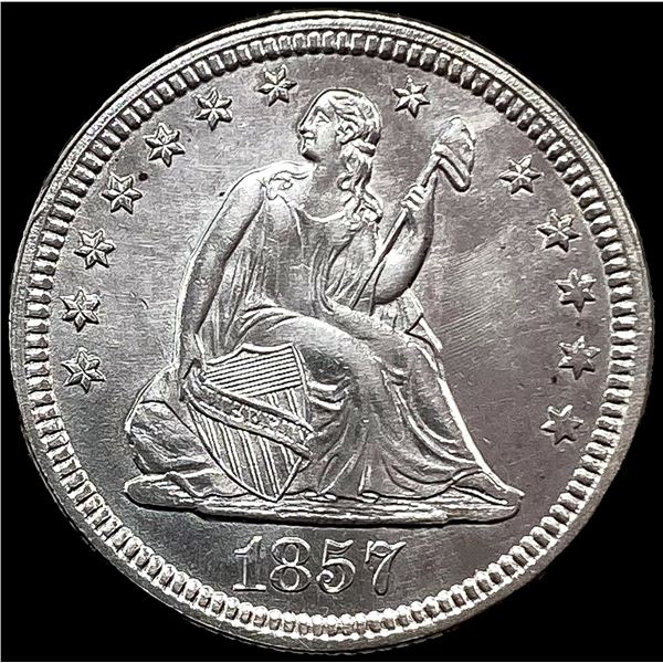 1857 Seated Liberty Quarter CHOICE BU