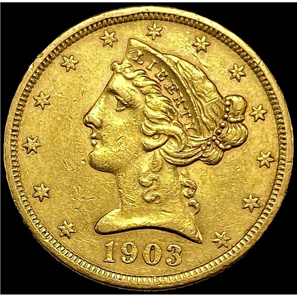 1903-S Gold $5 Half Eagle CHOICE AU