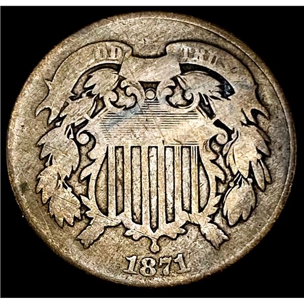 1871 Two-Cent Piece LIGHTLY CIRCULATED