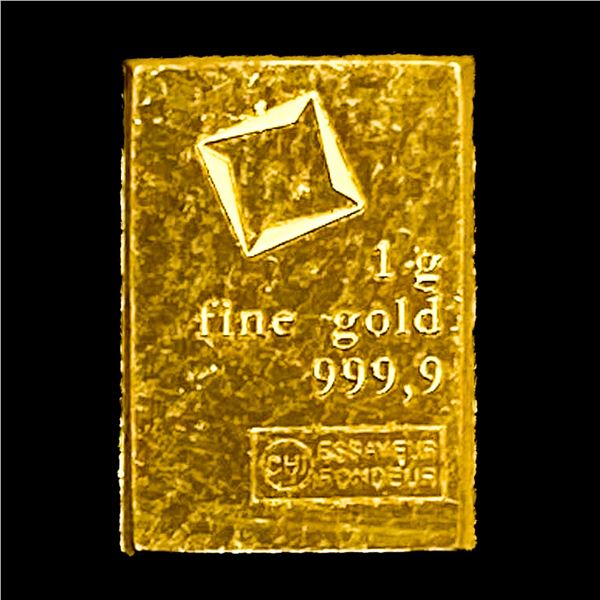 1g Gold Bar 999.9 Fine Gold UNCIRCULATED