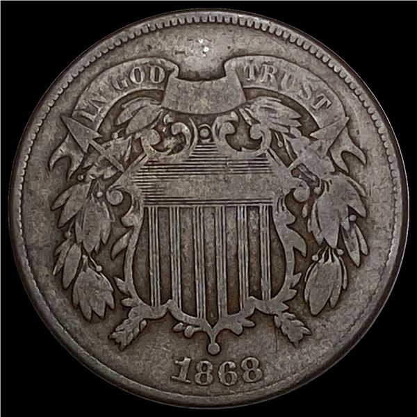 1868 Two-Cent Piece NICELY CIRCULATED