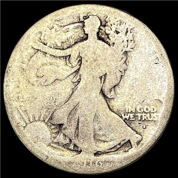 1916-S Silver Walking Liberty Half Dollar LIGHTLY CIRCULATED