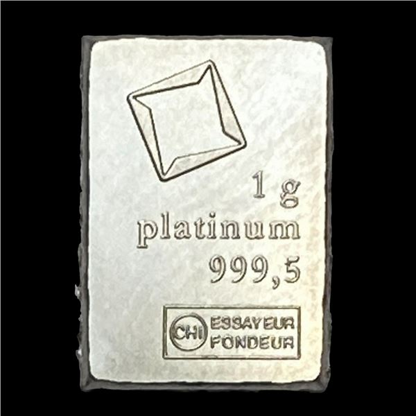 This is a 1 gram platinum bar. UNCIRCULATED