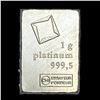 Image 1 : This is a 1 gram platinum bar. UNCIRCULATED