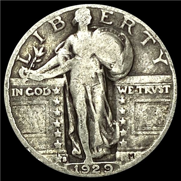 1929-S Standing Liberty Silver Quarter LIGHTLY CIRCU