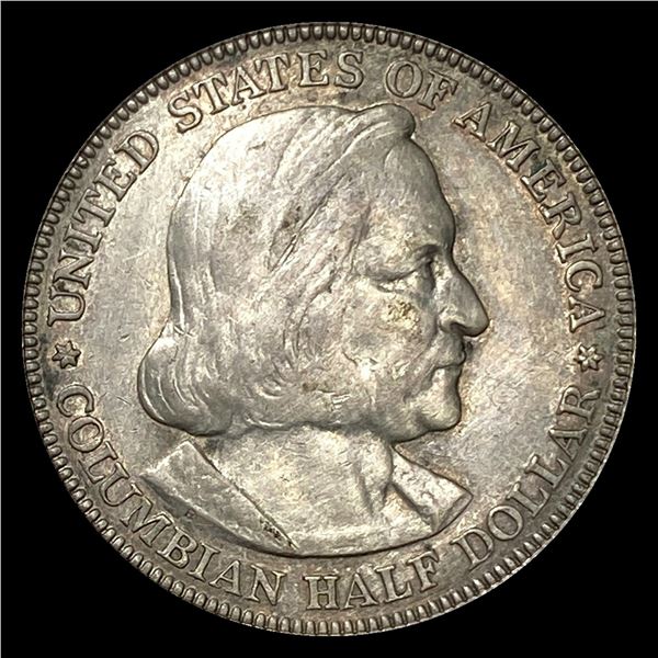 1892 Silver Columbian Half Dollar ABOUT UNCIRCULATED