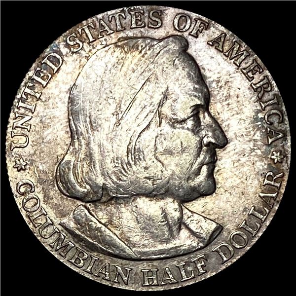 1893 Silver Columbian Half Dollar ABOUT UNCIRCULATED