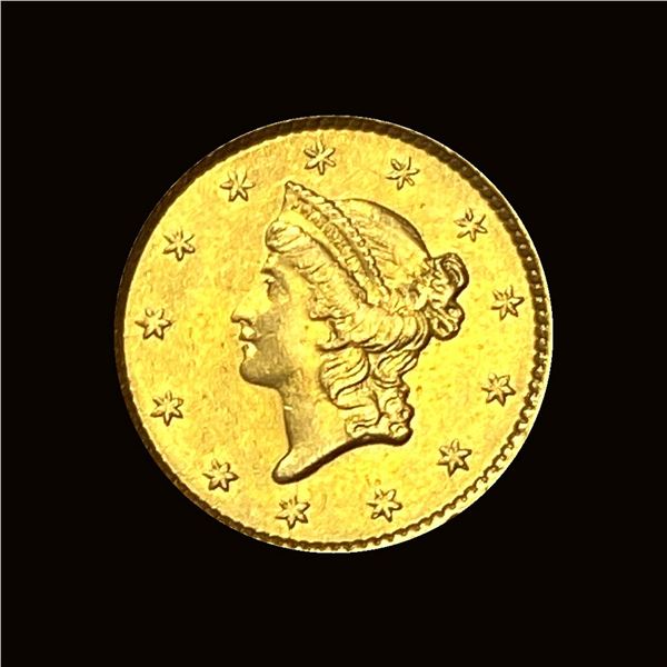 1852 Gold $1 Liberty Head CLOSELY UNCIRCULATED
