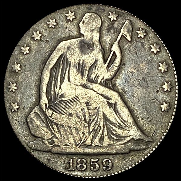 1859 Seated Liberty Half Dollar LIGHTLY CIRCULATED
