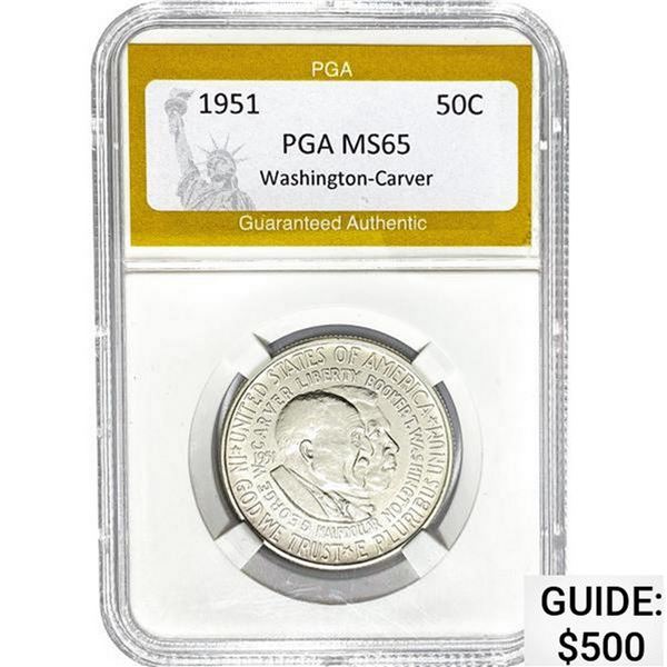 1951 Washington-Carver 50C PGA MS65