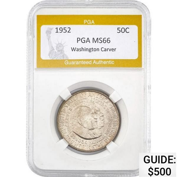 1952 Washington-Carver 50C PGA MS66