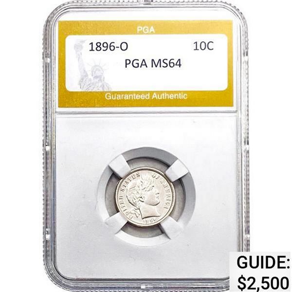 1896-O Barber Dime PGA MS64 MS64
