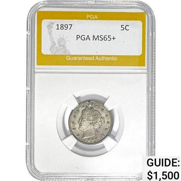 1897 Liberty Head Nickel PGA MS65+ MS65+
