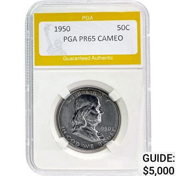 1950 Franklin Half Dollar PGA PR65 CAMEO PR65
