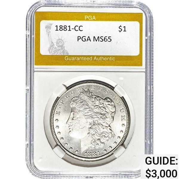 1881-CC Morgan Dollar PGA MS65 MS65