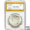 1921 Peace Dollar PGA MS63 MS63