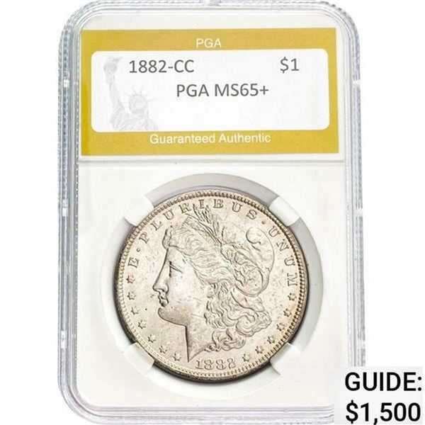 1882-CC Morgan Dollar PGA MS65+ MS65+