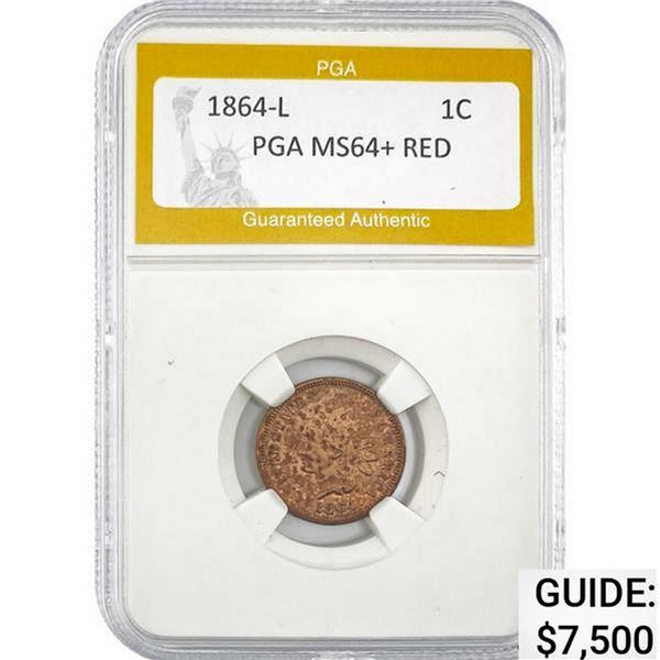 1864-L 1C PGA MS64+ RED MS64+