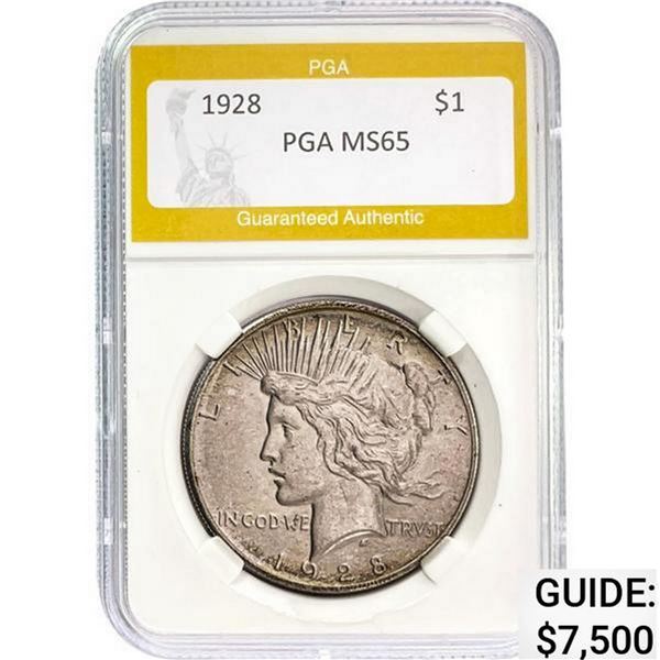 1928 Peace Dollar PGA MS65 MS65