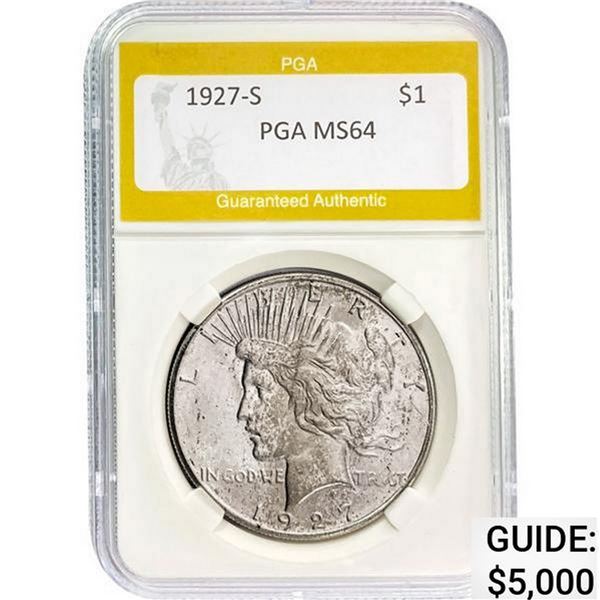 1927-S Peace Dollar PGA MS64 MS64