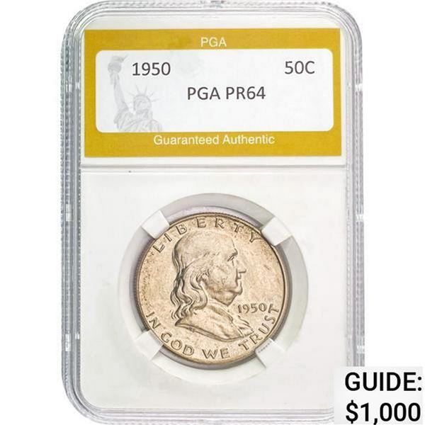 1950 Franklin Half Dollar PGA PR64 PR64