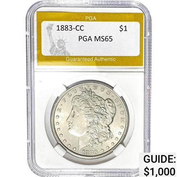 1883-CC Morgan Dollar PGA MS65 MS65